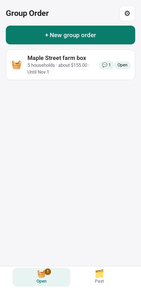 Group Order on a phone