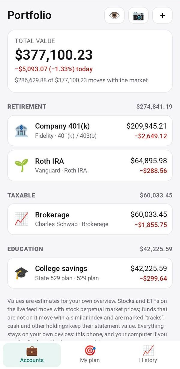 Portfolio on a phone